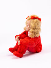 Load image into Gallery viewer, Hand Sculpted Little Girl Doll in Red PJ&#39;s - Great For Christmas
