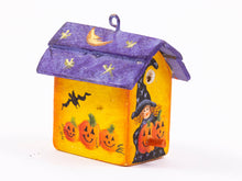 Load image into Gallery viewer, Halloween Hand Painted Bird House by J Miller, Vtg., &#39;97
