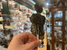 Load image into Gallery viewer, Dollhouse Miniatures ~ Artisan Made Porcelain Lady Doll in Cheetah Print Dress
