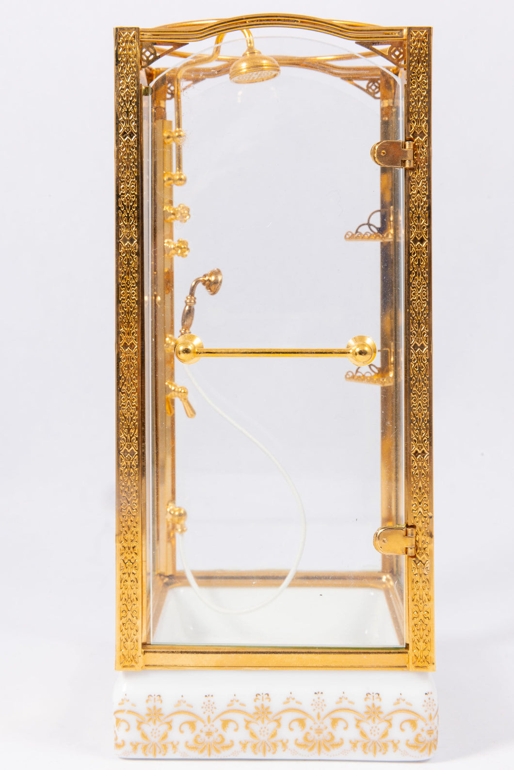 Dollhouse Miniatures ~ Reutter Porcelain Glass Shower ~ Retired Only 2,000 Made