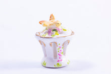 Load image into Gallery viewer, Dollhouse Miniature ~ Tiny Handmade Porcelain Dish with Bird by Veronique Cornish
