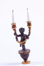 Load image into Gallery viewer, Dollhouse Miniature ~ Handmade Cherub Candelabra with Gold Accents
