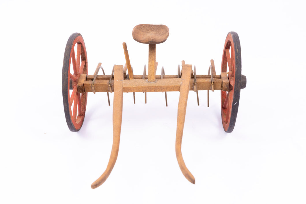Dollhouse Miniature ~ Fantastic Wooden Old Fashioned Rake Harrow For Hay - Handcrafted