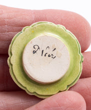 Load image into Gallery viewer, Dollhouse Miniature ~ Hand Made Dominique Levy Majolica Plate with Pears
