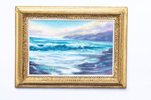 Load image into Gallery viewer, Dollhouse Miniature ~ Painting by IGMA Fellow Barbara Stanton &quot;Rough Coast&quot; Oil Painting on Silk
