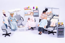 Load image into Gallery viewer, Dollhouse Miniature  ~ Terrific Hair Salon with Hand Sculpted Dolls &amp; Accessories - From Ursula Sauerberg Estate
