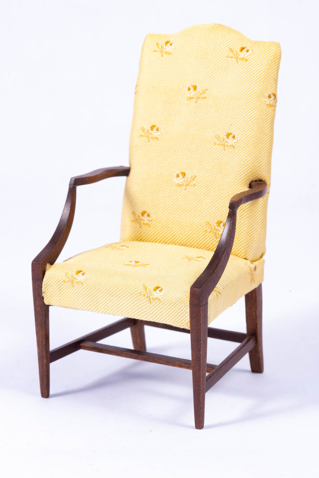 Dollhouse Miniature ~ IGMA Artist Roger Gutheil Upholstered Arm Chair