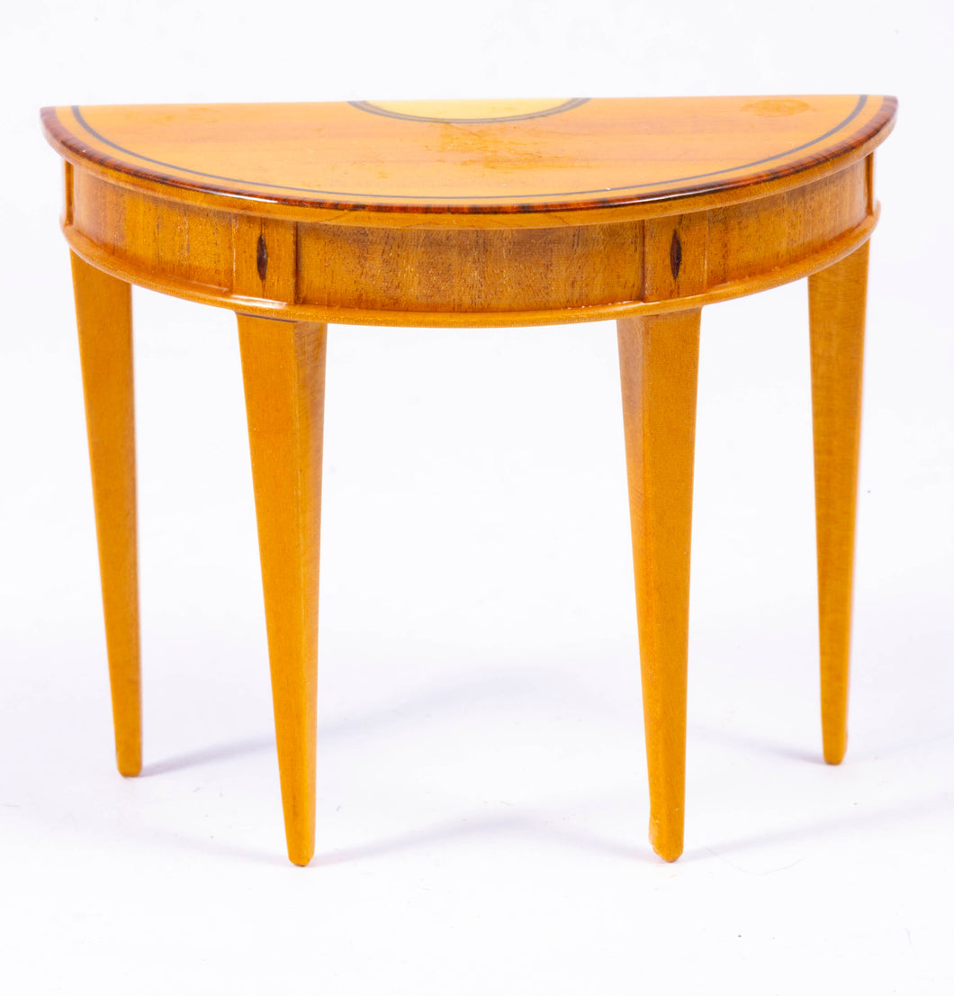 Dollhouse Miniature ~ Neil Bateson #1 Signed Demilune Table