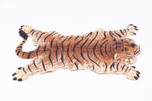 Load image into Gallery viewer, Dollhouse Miniature ~ Hand Painted Metal Tiger Animal Rug - Made of Metal
