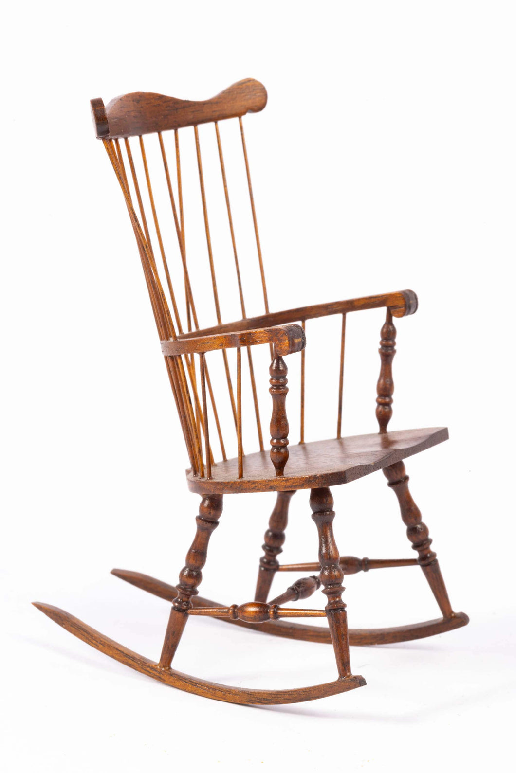 Dollhouse Miniature ~ Ed Norton Windsor Rocking Chair, Just Terrific