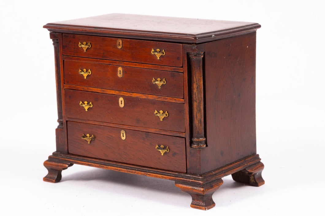 Dollhouse Miniature ~ Handmade Four Drawer Cabinet