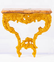 Load image into Gallery viewer, Dollhouse Miniature ~ Gilt Louis XV Console Marble Top Table by John Hodgson
