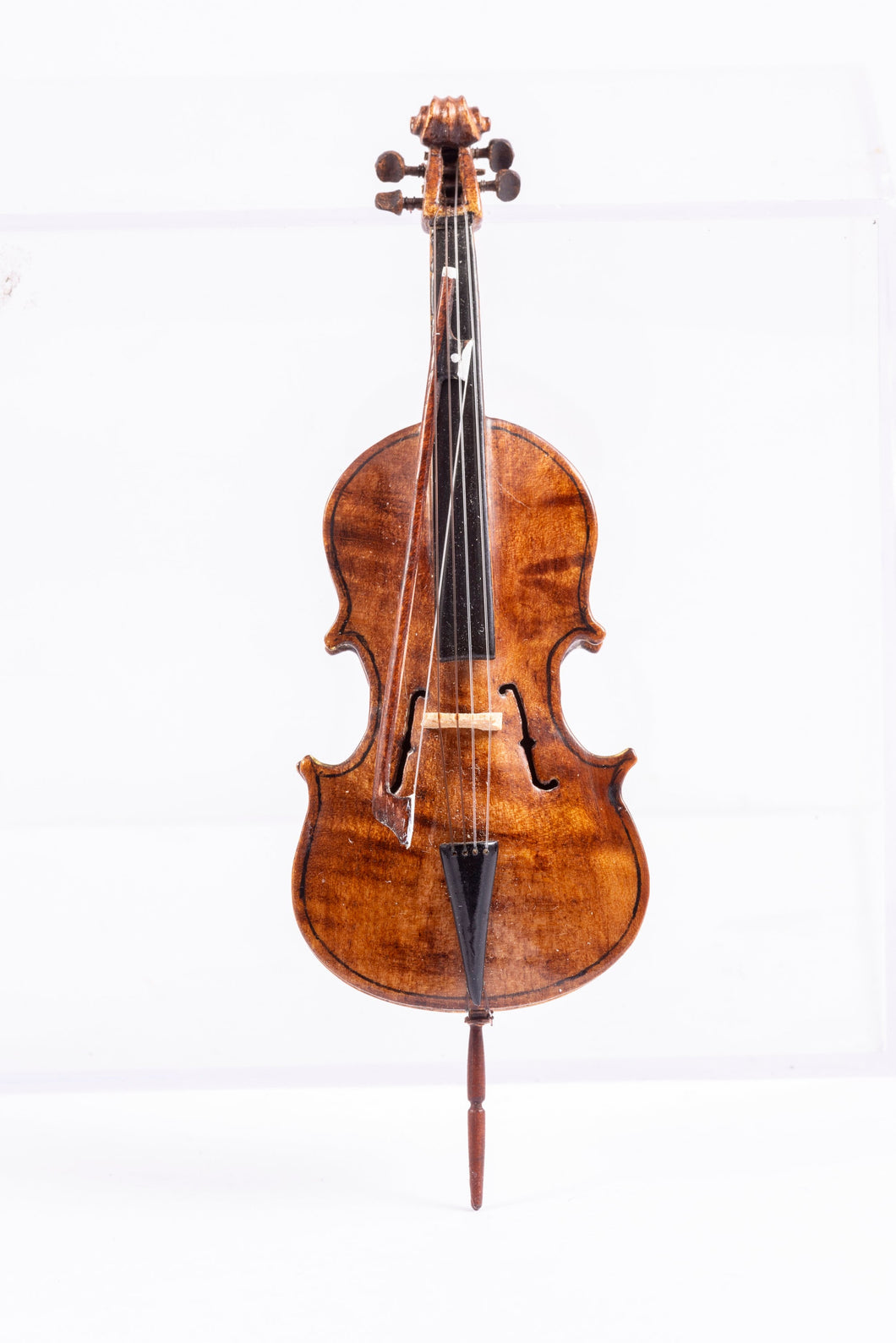 Dollhouse Miniature ~ Ken Manning Beautiful Cello & Bow - From Lee Lefkowitz Collection