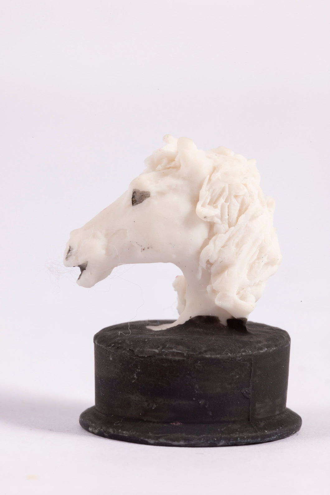 Dollhouse Miniature ~ White Horse Head Decoration