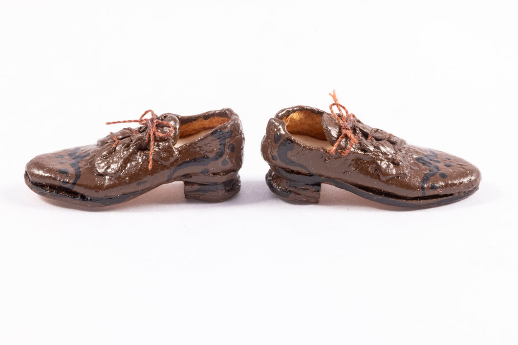 Handmade Dolls Cobber Vintage Men's Shoes with Laces