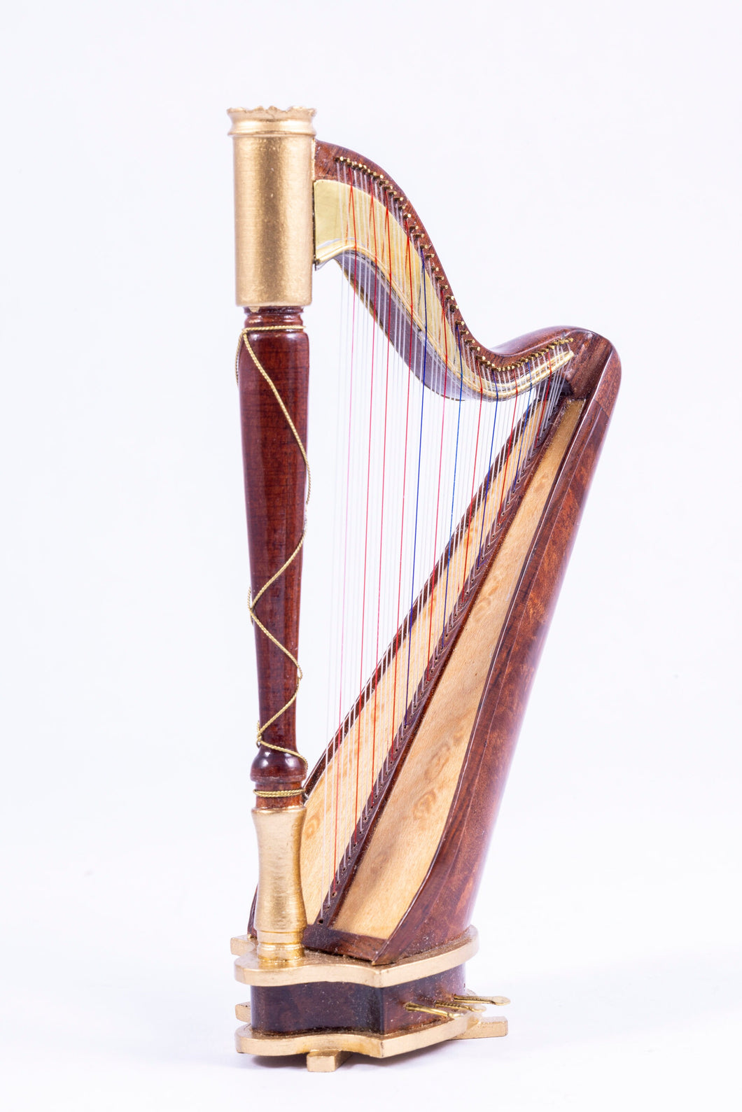 Dollhouse Miniature ~ Ken Manning Beautiful Harp, Signed and Dated - From Lee Lefkowitz Collection