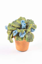 Load image into Gallery viewer, Dollhouse Miniature ~ Blue Flower in Terracotta Pot, From Lee Lefkowitz Collection
