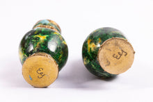 Load image into Gallery viewer, Dollhouse Miniature ~ Emily Good Pair of Green Enameled Bronze Urn - Lee Lefkowitz Collection
