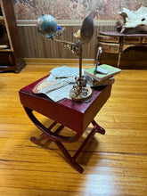 Load image into Gallery viewer, Dollhouse Miniature ~ Decorated Explorer Table (Missing Drawer) from The Small Sea Museum In California
