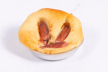 Load image into Gallery viewer, Dollhouse Miniature ~ Handmade &quot;Toad in a Hole&quot; in Pan
