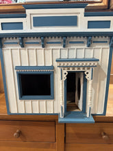 Load image into Gallery viewer, Dollhouse Miniature ~ Front Opening Blue Store/Shop Roombox Painted Unfinished Interior
