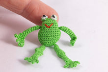 Load image into Gallery viewer, Dollhouse Miniature ~ Hand Crocheted Frog
