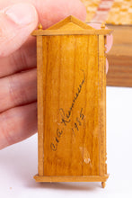 Load image into Gallery viewer, Dollhouse Miniature ~ Anker &amp; Carol Rasmussen Wooden Wall Clock with Ship Design
