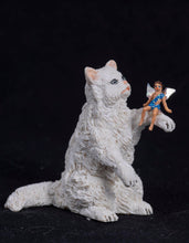 Load image into Gallery viewer, Dollhouse Miniature ~ Persian Cat with Little Fairy

