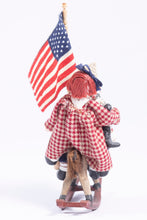 Load image into Gallery viewer, Raggedy Ann &amp; Andy Dolls on Rocking Horse
