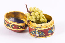 Load image into Gallery viewer, Dollhouse Miniature ~ Cloisonné Hinged Jar with Bunch of Grapes,  From Lee Lefkowitz Collection

