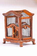 Load image into Gallery viewer, Dollhouse Miniature ~ Bespaq Birdcage with 2 Love Birds,  From Lee Lefkowitz Collection

