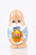 Load image into Gallery viewer, Dollhouse Miniature ~ Handmade Nesting Bunny Rabbit by D. Jones
