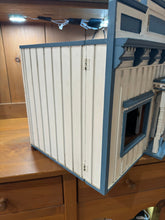 Load image into Gallery viewer, Dollhouse Miniature ~ Front Opening Blue Store/Shop Roombox Painted Unfinished Interior
