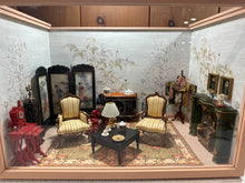 Load image into Gallery viewer, Dollhouse Miniature ~ East Meets West Handmade Decorated Asian Style Roombox With Plexiglass Front
