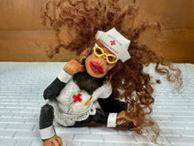 Load image into Gallery viewer, Dollhouse Miniature ~ Todd Krueger Monkey Nurse Dressed Primate
