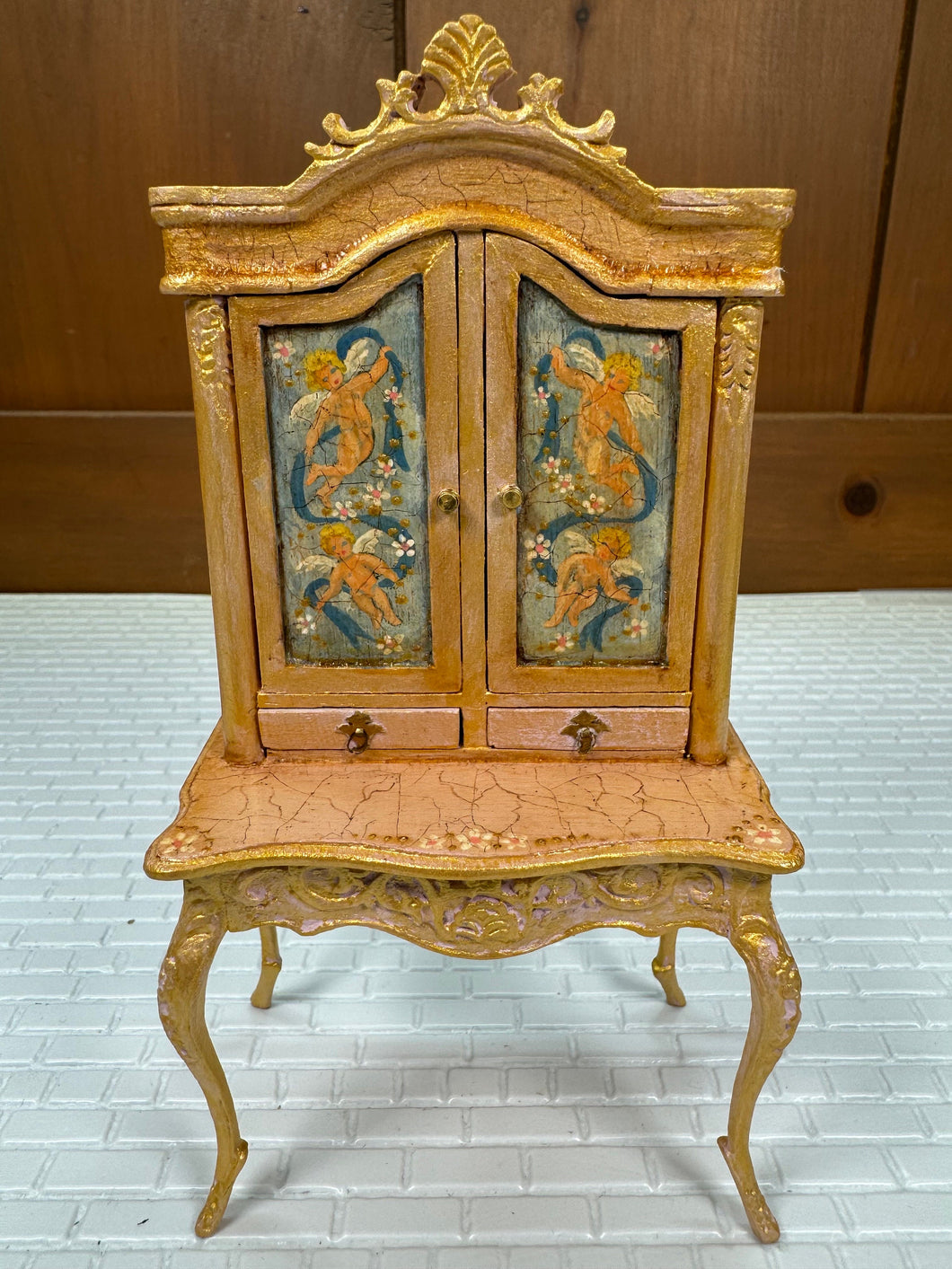 Dollhouse Miniatures ~ The  London Supply Handmade Limited Edition 1/100 Secretary