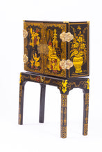 Load image into Gallery viewer, Dollhouse Miniature ~ Judith Dunger Painted 2 Piece Cabinet with Stand
