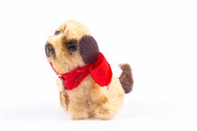 Load image into Gallery viewer, Dollhouse Miniature ~ Handmade Stuffed Animal Dog - From Ursula Sauerberg Estate
