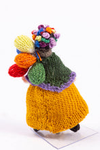 Load image into Gallery viewer, Dollhouse Miniature ~ Handmade Crocheted Woman Balloon Peddler - From Ursula Sauerberg Estate
