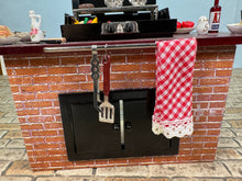 Load image into Gallery viewer, Dollhouse Miniature ~ Decorated Outdoor BBQ Grill Reutter Porcelain Germany
