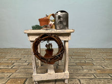 Load image into Gallery viewer, Dollhouse Miniature ~ Artisan Handmade Decorated Gardening Table
