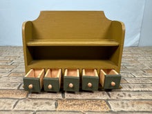 Load image into Gallery viewer, Dollhouse Miniature ~ Artisan Handmade 5 Drawer Shelf

