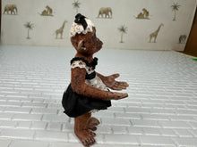 Load image into Gallery viewer, Dollhouse Miniature ~ Artisan Todd Krueger Monkey Maid Dressed Primate
