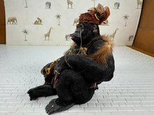 Load image into Gallery viewer, Dollhouse Miniature ~ Artisan Todd Krueger Leopard Print Gorilla Dressed Primate
