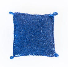 Load image into Gallery viewer, Dollhouse Miniature ~ Needlepoint Pillow with Blues &amp; Burgundy Decor - Ursula Sauerberg Estate
