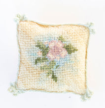 Load image into Gallery viewer, Needlepoint Pillow with Pink Flower - Ursula Sauerberg Estate
