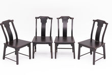 Load image into Gallery viewer, Dollhouse Miniature ~ Art Russel Set of 4 Black Asian Chairs, Handmade IGMA
