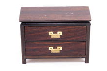Load image into Gallery viewer, Dollhouse Miniature ~ Handmade Asian Inspired 2 Drawer Chest
