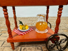 Load image into Gallery viewer, Dollhouse Miniature ~ Tropical Drink &amp; Fruit Cart Reutter Porcelain Germany
