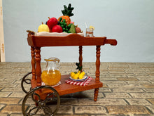 Load image into Gallery viewer, Dollhouse Miniature ~ Tropical Drink &amp; Fruit Cart Reutter Porcelain Germany
